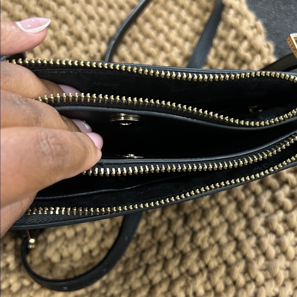 Aldo Black Crossbody Bag with Gold Accents - Picture 8 of 8
